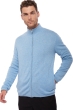 Cashmere & Yak men chunky sweater vincent silver azur blue chine m